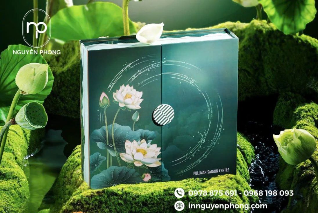 Mẫu hộp bánh trung thu hoa sen